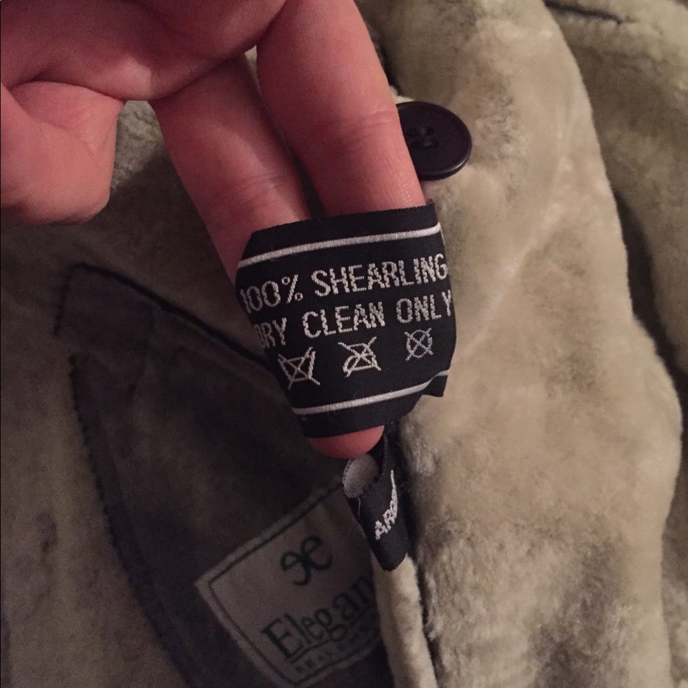 Black Shearling Jacket Size 12 - image 5